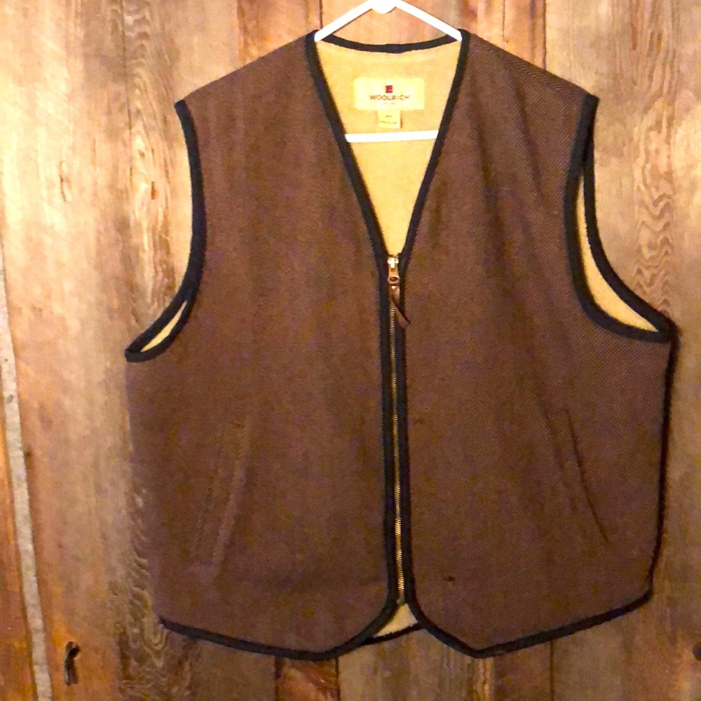 Woolrich Tweed Vest with pile lining - Sz L